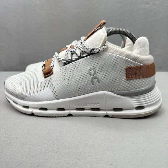ON CloudNova Womens Size 9.5 White | Pearl Athletic Running Sneakers Comfort - Picture 3 of 8